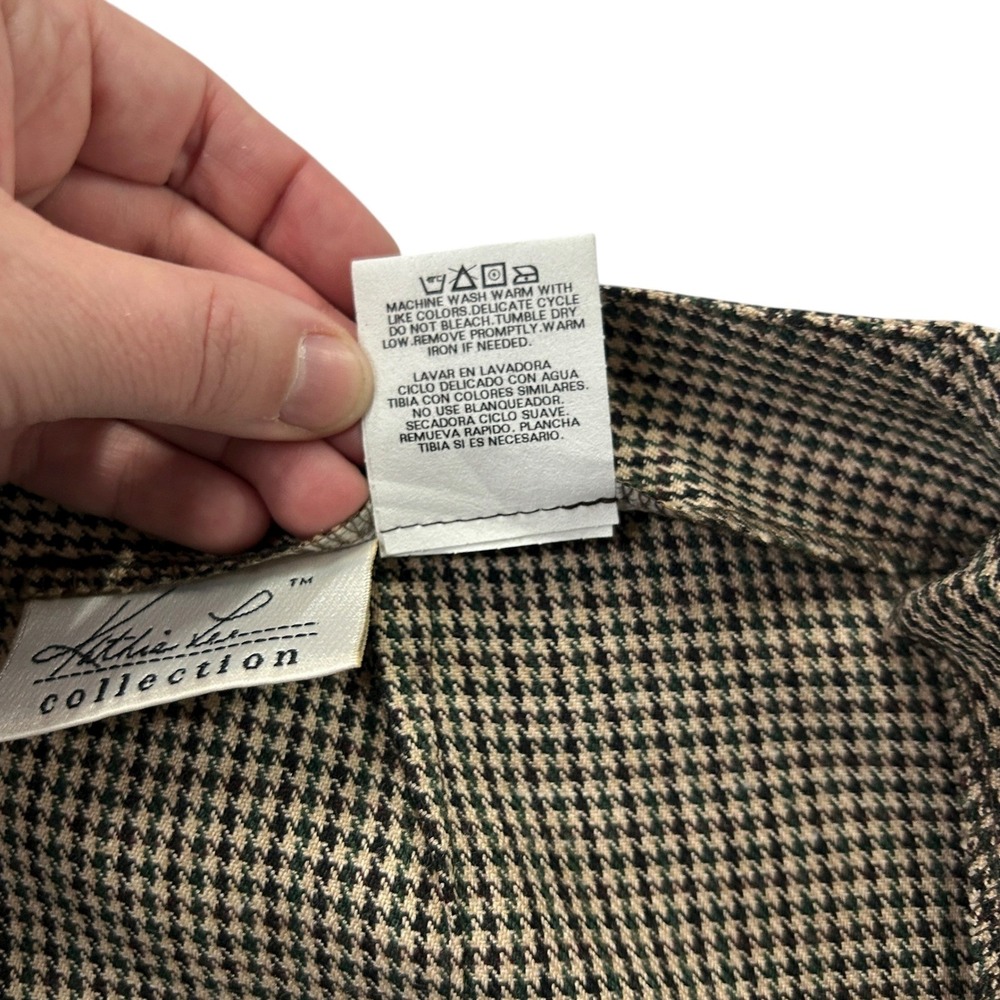 Houndstooth Midi Skirt 12 Academia Quiet Luxury Preppy 90s Heritage Old‎ Money - Picture 8 of 9